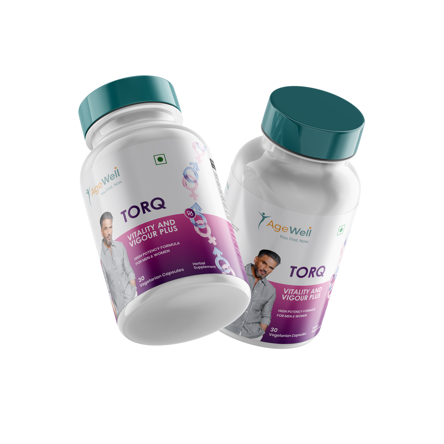 AgeWell Torq Safed Musli Capsule for Men and Women | Natural Energy, Immunity Boost, Stamina & Stress Relief | Shatavari, Ashwagandha & Herbals Enhances Performance & Body Strength | 30 Capsules