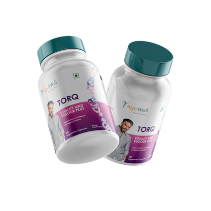 AgeWell Torq Safed Musli Capsule for Men and Women | Natural Energy, Immunity Boost, Stamina & Stress Relief | Shatavari, Ashwagandha & Herbals Enhances Performance & Body Strength | 30 Capsules