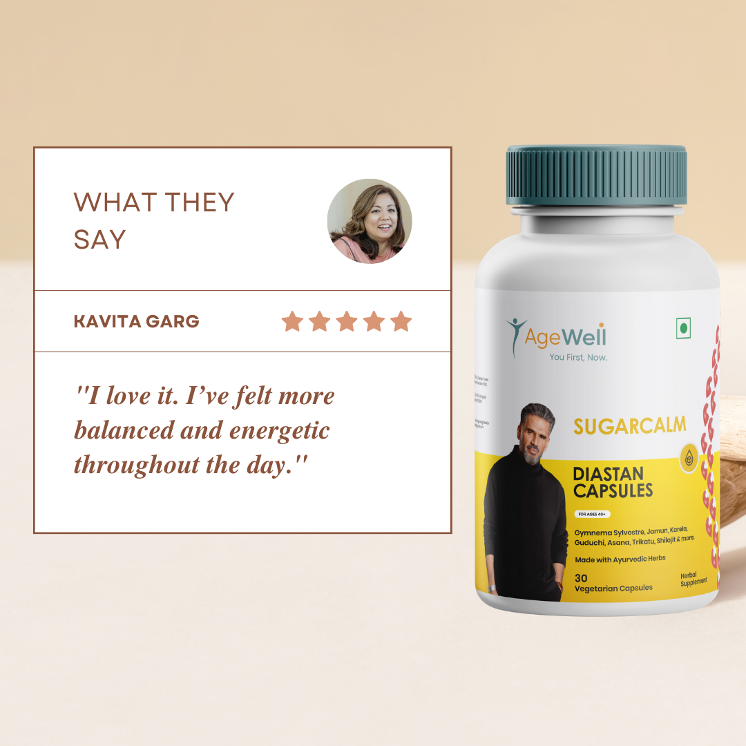 SugarCalm Herbal Blood Sugar & Metabolism Supplement for Men and Women | Gymnema Sylvestre, Karela, Trikatu, Shilajit Pure Extract | 30 Veg Capsules for Blood Sugar Wellbeing