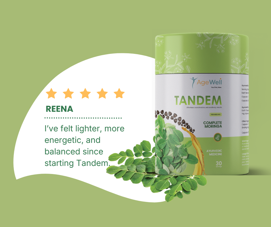 TANDEM Complete Moringa | Moringa Leaf Extract 500mg + Moringa Seed Oil 500mg | Dual Capsule Wellness Formula for Adults 40+ | Supports Energy, Immunity, Bone & Metabolic Health | 60 Veg Capsules