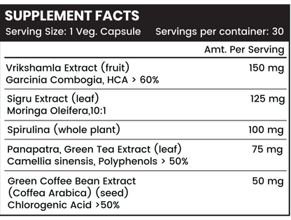 HARMONi Slimming Capsules | Herbal Blend with Garcinia, Moringa, Spirulina, Green Tea & Green Coffee | Vegetarian Capsules | Daily Wellness Support | 30 Capsules