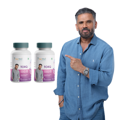 AgeWell Torq Safed Musli Capsule for Men and Women | Natural Energy, Immunity Boost, Stamina & Stress Relief | Shatavari, Ashwagandha & Herbals Enhances Performance & Body Strength | 30 Capsules