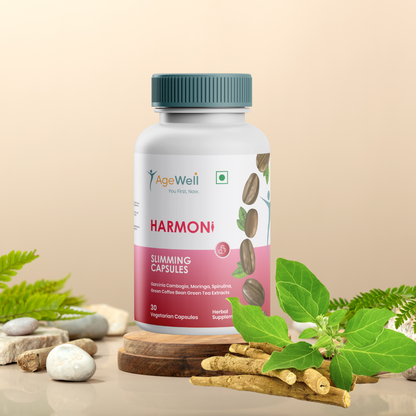 HARMONi Slimming Capsules | Herbal Blend with Garcinia, Moringa, Spirulina, Green Tea & Green Coffee | Vegetarian Capsules | Daily Wellness Support | 30 Capsules